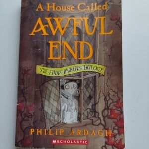Scholastic 'Awful End' Book with Orange and Red Accents